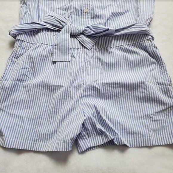 New womens 2 6 10 12 Vineyard Vines seersucker Harbor romper Breaker Blue Stripe - Picture 5 of 10